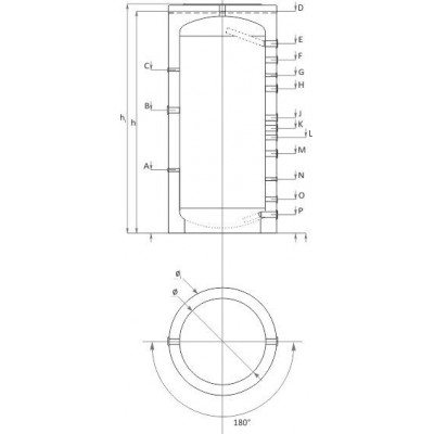 Depósito de inercia Sunsystem, Modelo P 500, Capacidad 500L, Recipiente - Comparación de Producto