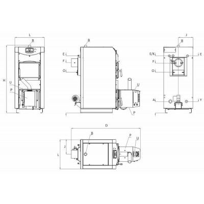 Caldera de pellets (conjunto) BURNiT WBS AC Pellet 50 Active 70 - Pell 70, 65kW - Comparación de Producto