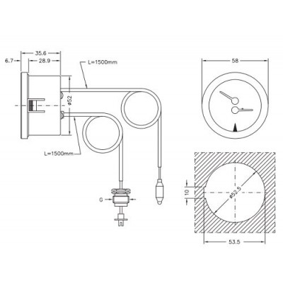 Capillary thermomanometer Cewal, Thermoplastic case - Comparación de Producto