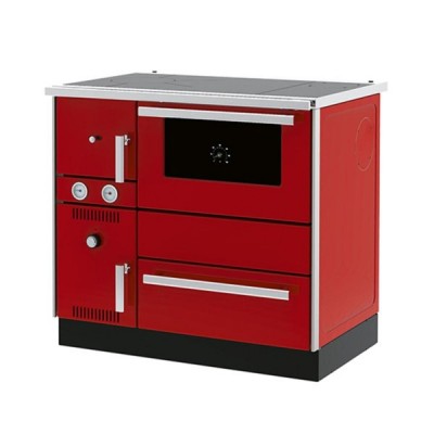 Cocina calefactora de leña Alfa Plam Alfa Term 20 Roja, 23kW - Comparación de Producto