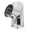 Tubo t para chimenea 90°, con tapa, Acero inoxidable AISI 304, Ф130