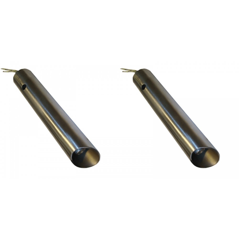 Resistencia con tubo canalizador de aire para quemador de pellets Ferroli, Anselmo Cola y otros, longitud total 130mm, 350W - x2