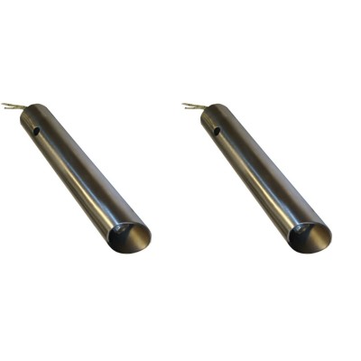 Resistencia con tubo canalizador de aire para quemador de pellets Ferroli, Anselmo Cola y otros, longitud total 130mm, 350W - x2 - Repuestos para quemadores de pellets