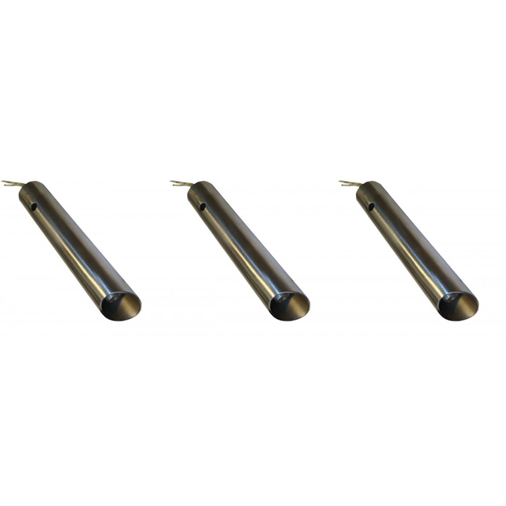 Resistencia con tubo canalizador de aire para quemador de pellets Ferroli, Anselmo Cola y otros, longitud total 130mm, 350W - x3