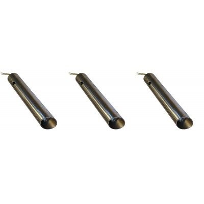 Resistencia con tubo canalizador de aire para quemador de pellets Ferroli, Anselmo Cola y otros, longitud total 130mm, 350W - x3 - Repuestos para quemadores de pellets