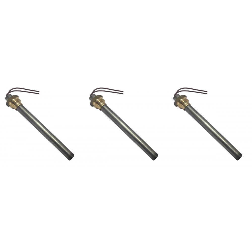 Resistencias para estufas de pellets Ecoteck, Ravelli y otras, longitud total 114mm, 250W - x3