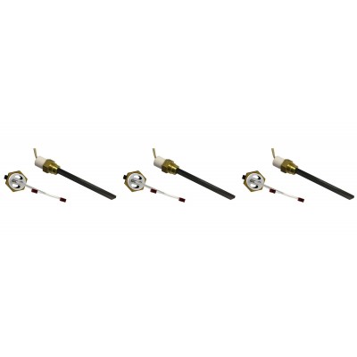 Resistencia con cristal de cuarzo negro para estufas de pellets Ferroli, Eco Spar, BURNiT y otros, longitud total 123mm, 300W - x3 - Comparaci&oacute;n de Producto