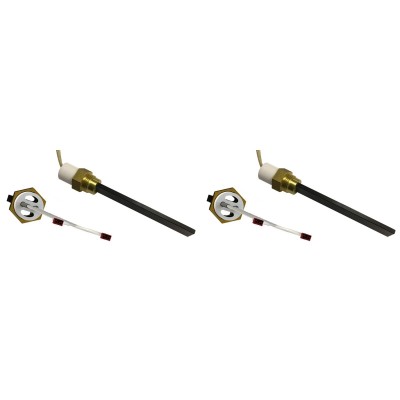 Resistencia con cristal de cuarzo negro para estufas de pellets Eco Spar, BURNiT, Whitfield, Lennox y otros, longitud total 123mm, 400W - x2 - Comparaci&oacute;n de Producto