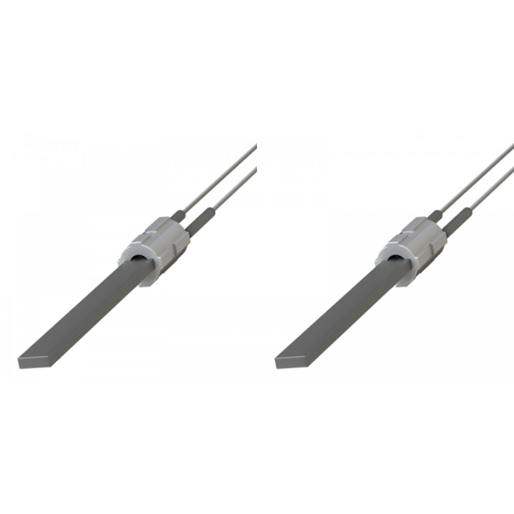 Resistencia con cristal de cuarzo negro para estufas de pellets Eco Spar, BURNiT, Palazzetti, Ravelli, MCZ y otros, longitud total 122mm, 300W - x2 | Resistencias para estufas de pellets | Repuestos estufa de pellets |