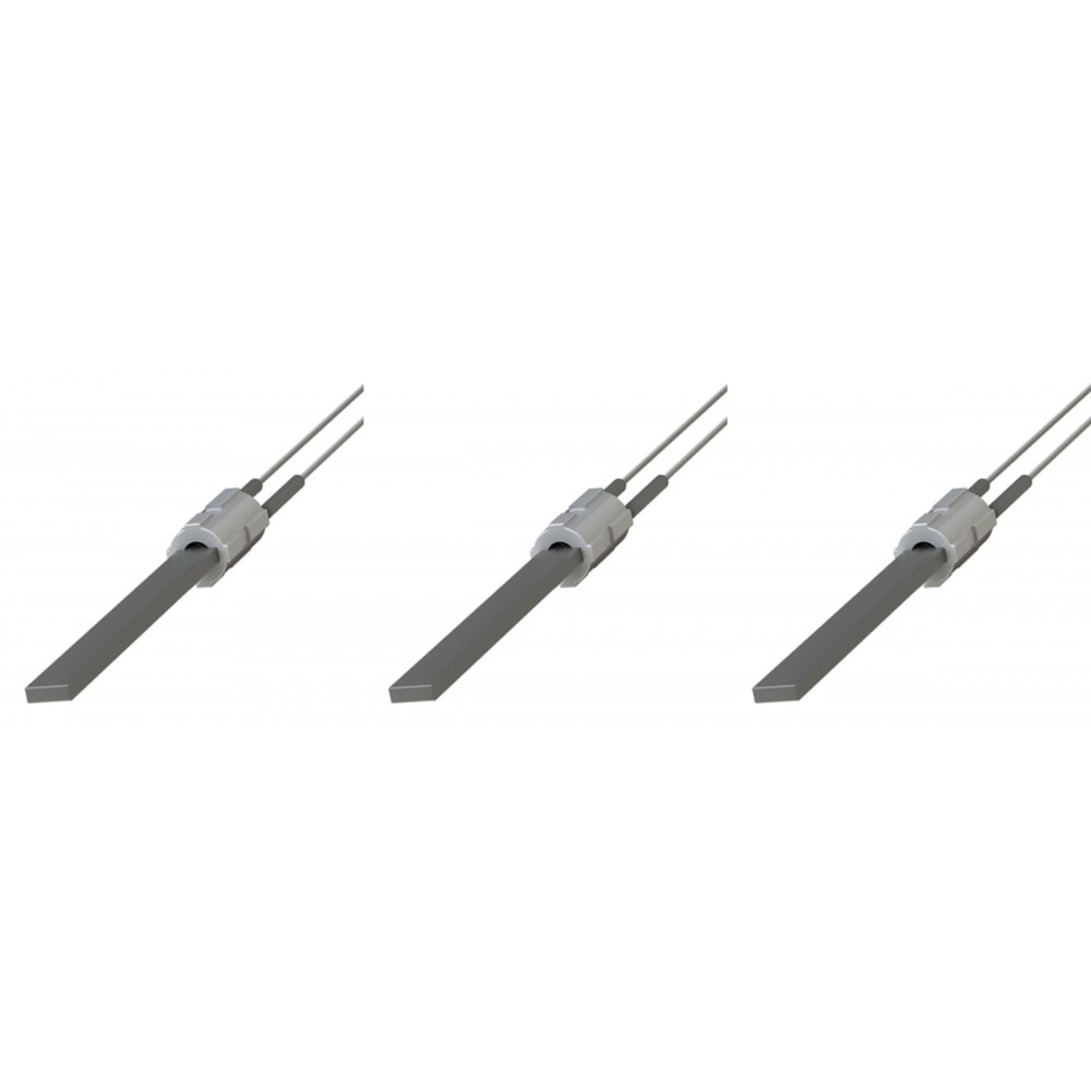 Resistencia con cristal de cuarzo negro para estufas de pellets Eco Spar, BURNiT, Palazzetti, VistaFlame, Whitfield, Lennox y otros, longitud total 122mm, 400W - x3