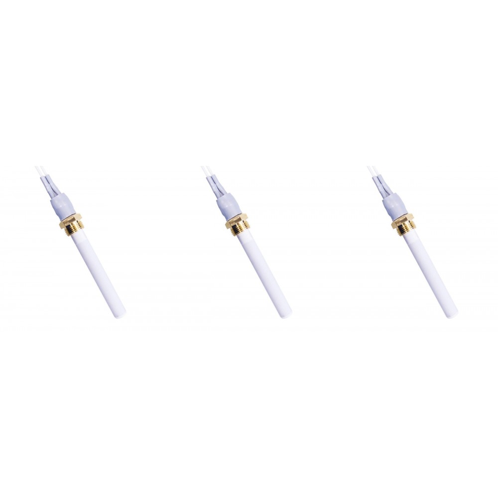 Resistencia cerámica para estufas de pellets Eco Spar, BURNiT, Warmflow, Adler, AMG, Ecoteck y otros, longitud total 88mm, 250W - x3