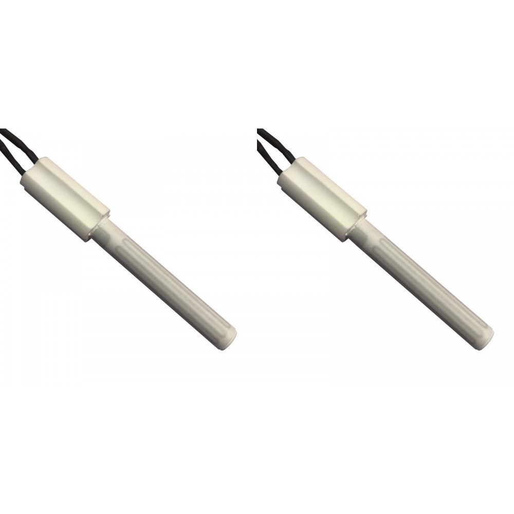 Resistencia cerámica para estufas de pellets Eco Spar, BURNiT, Ashley, Adler, AMG, Piazzetta y otros, longitud total 102mm, 250W - x2