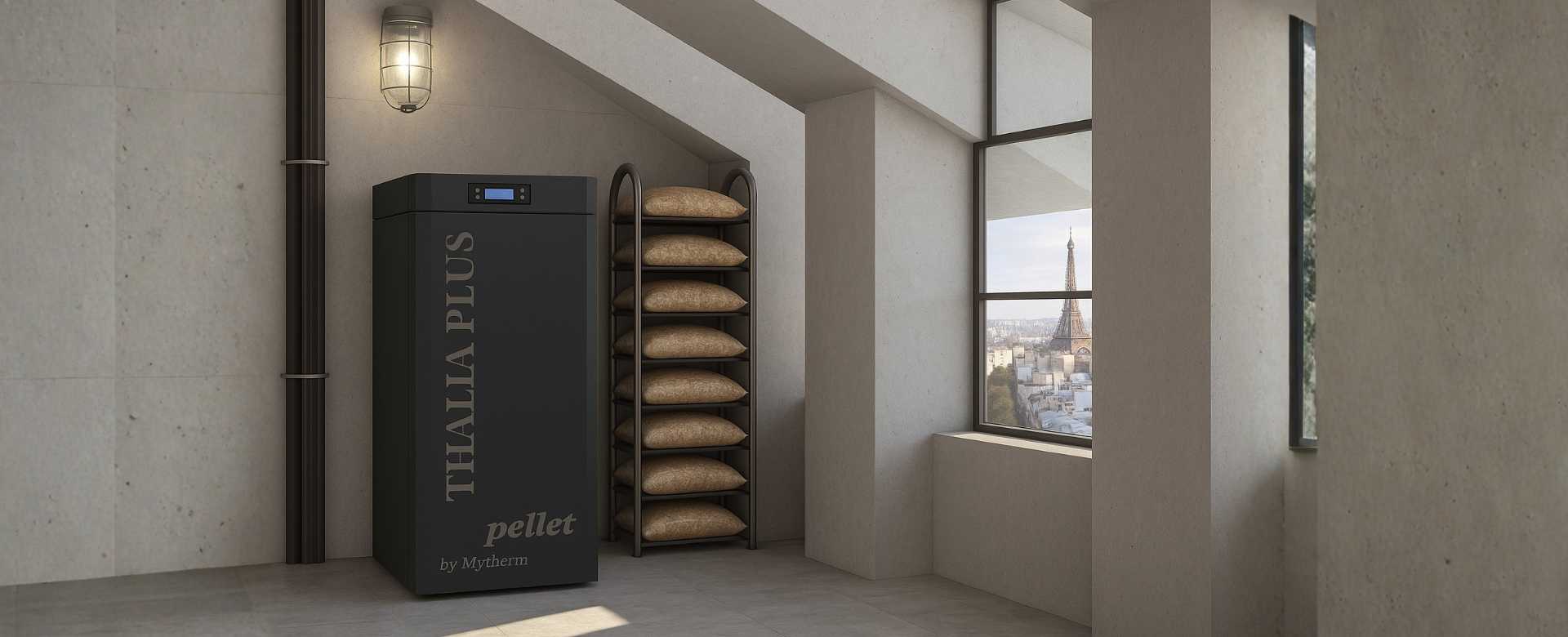 Caldera de pellets con camisa de agua