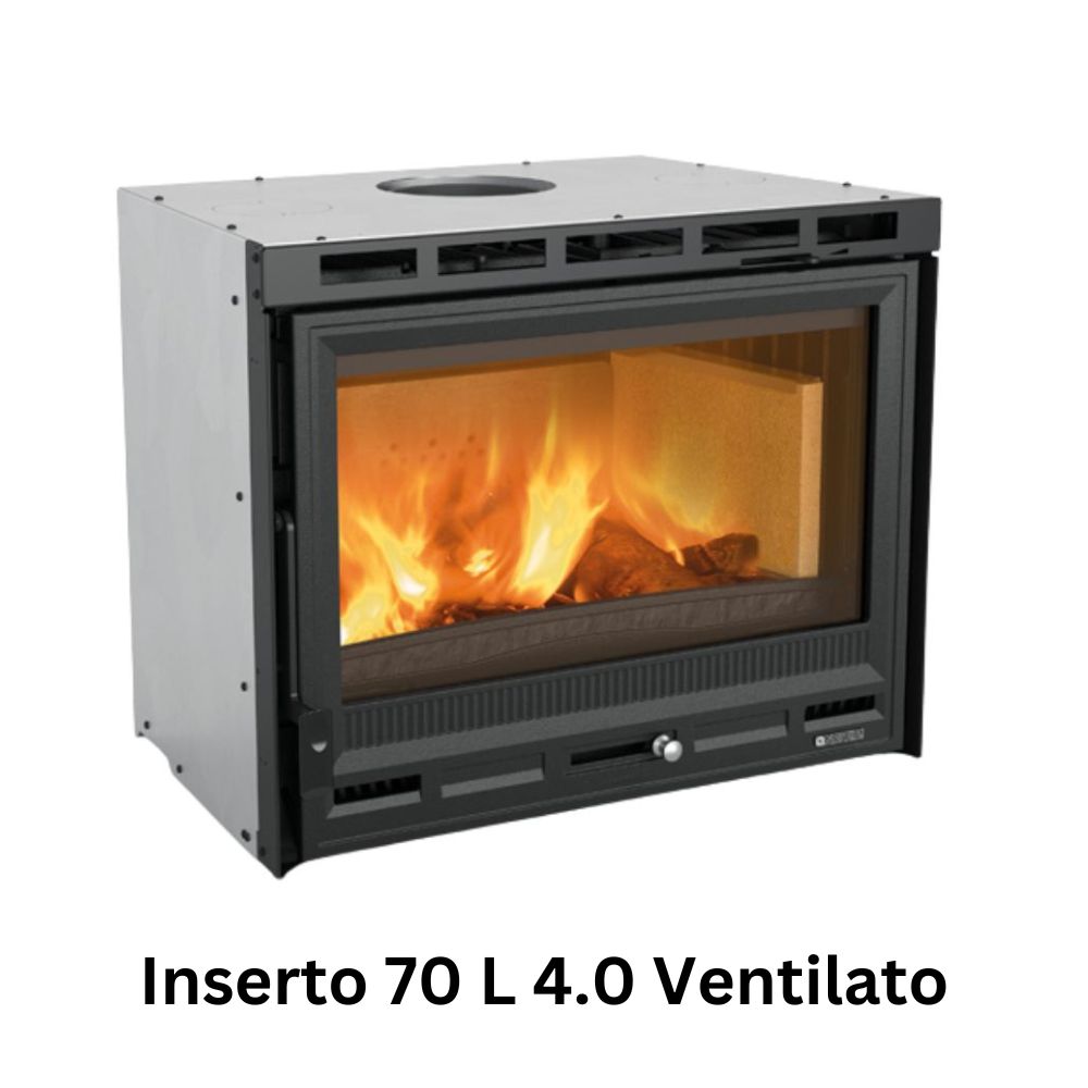 Chimenea italiana empotrada de leña