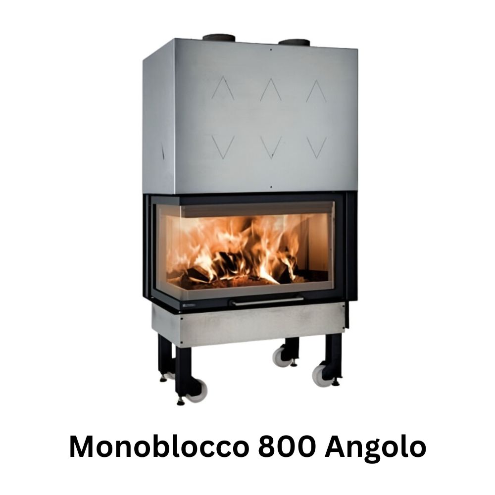 Chimenea italiana empotrada de leña