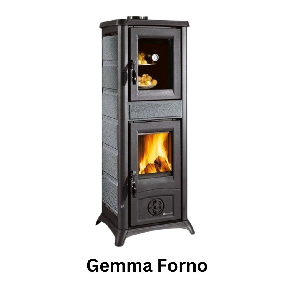 Estufa italiana de leña con horno