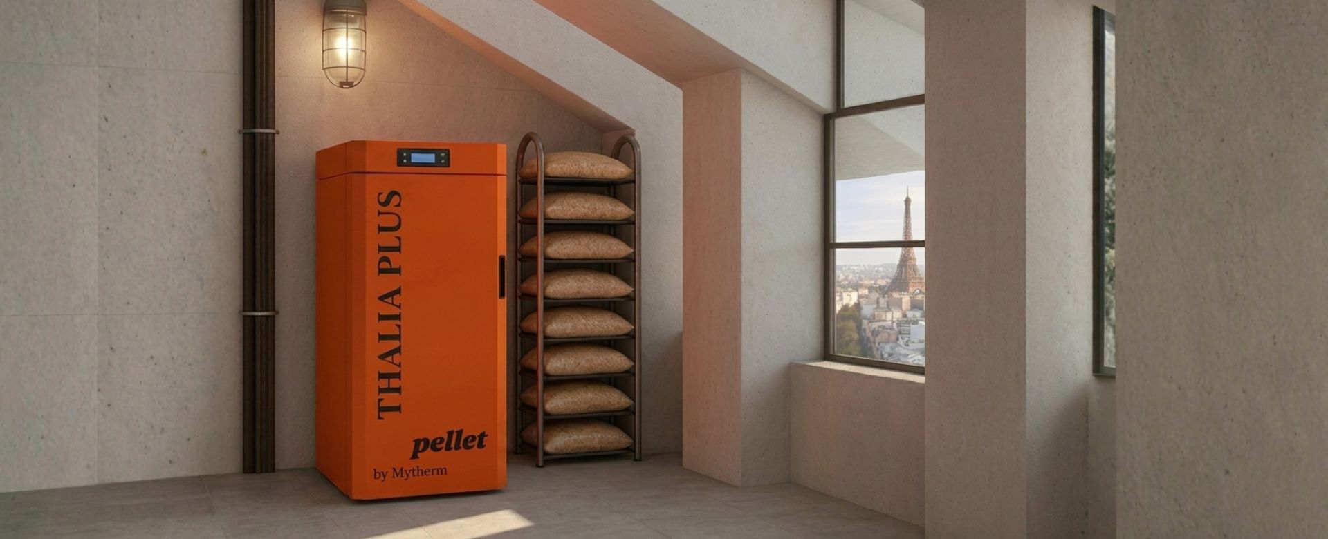Caldera de pellets con camisa de agua